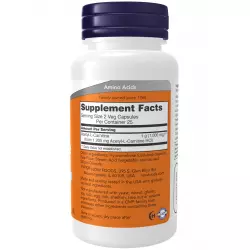 NOW FOODS Acetyl L-Carnitine 500 mg (Ацетил-L-Карнитин) L-Карнитин