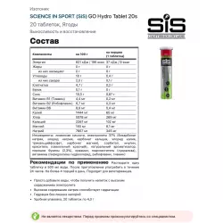 SCIENCE IN SPORT (SiS) GO Hydro Tablet 20s Изотоники в шипучках