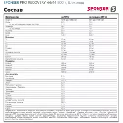 SPONSER PRO RECOVERY 44/44 Восстановление