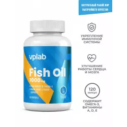 VP Laboratory Fish Oil, омега 3, витамины А, D, Е Omega 3, Жирные кислоты