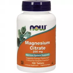 NOW Magnesium Citrate- Магний Цитрат 200 мг Магний