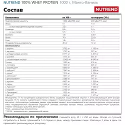 NUTREND 100% WHEY PROTEIN Изолят протеина