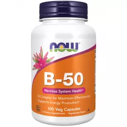 NOW FOODS B-50 Complex – В-50 Комплекс (Veg Capsules) Витамины группы B