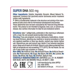 Uniforce Super DHA 500 mg Omega 3, Жирные кислоты