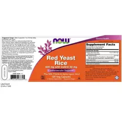 NOW FOODS Red Yeast Rice 600 mg & CoQ10 30 mg Экстракты