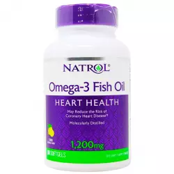 Natrol Omega-3 Fish Oil 1200mg Omega 3, Жирные кислоты