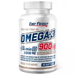 Be First Omega-3 900 mg + Vitamin D3 2000 IU Omega 3, Жирные кислоты