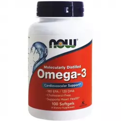 NOW Omega-3 - Омега 3 1000 мг Omega 3, Жирные кислоты