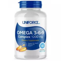 Uniforce Omega 3-6-9 1200 mg Omega 3, Жирные кислоты
