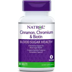 Natrol Cinnamon, Chromium & Biotin Антиоксиданты, Q10