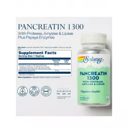 Solaray Solaray, Pancreatin 1300, 90 Capsules Антиоксиданты, Q10