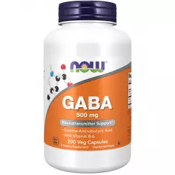 NOW FOODS GABA 500 mg with Vitamin B6 Адаптогены