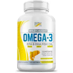 Proper Vit Wild Caught Omega 3 Fish oil 1000mg EPA 180 mg DHA 120 mg Omega 3, Жирные кислоты