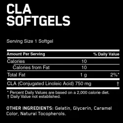 OPTIMUM NUTRITION CLA softgels Omega 3, Жирные кислоты