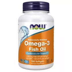 NOW FOODS Omega-3 - Омега 3 1000 мг Omega 3, Жирные кислоты