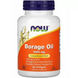 NOW FOODS Borage Oil 1000 mg Omega 3, Жирные кислоты