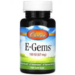 Carlson Labs E-Gems 100 IU Витамин Е