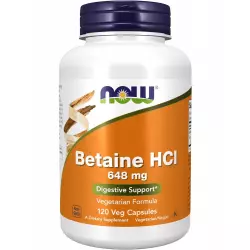 NOW FOODS Betaine HCL 648 mg Антиоксиданты, Q10