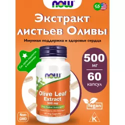 NOW FOODS Olive leaf extract 500 mg Экстракты