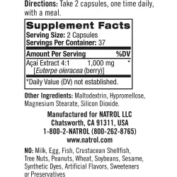 Natrol AcaiBerry 1000 mg Контроль веса