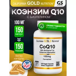 California Gold Nutrition CoQ10 100mg Антиоксиданты, Q10