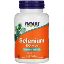 NOW Selenium - Селен 100 мкг Минералы раздельные