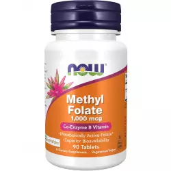 NOW FOODS Methyl Folate 1,000 mcg форма фолиевой кислоты Витамин B9 Витамины группы B