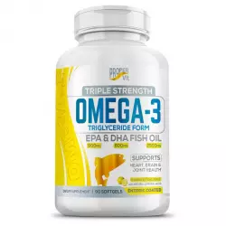 Proper Vit Triple Strength Omega 3 Fish Oil 2500mg Lemon Omega 3, Жирные кислоты
