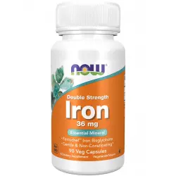 NOW FOODS Iron 36 mg Ferrochel Минералы раздельные