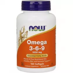 NOW Omega 3-6-9 1000 мг Omega 3, Жирные кислоты