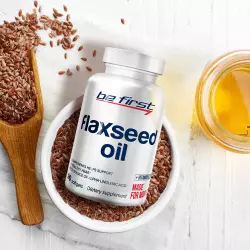 Be First Flaxseed Oil (льняное масло) Omega 3, Жирные кислоты