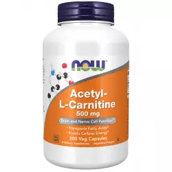 NOW FOODS Acetyl L-Carnitine 500 mg (Ацетил-L-Карнитин) L-Карнитин