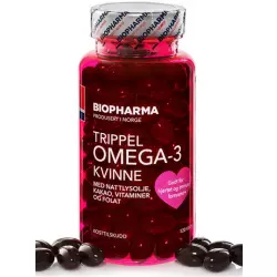 BIOPHARMA Trippel Omega-3 Kvinne Omega 3, Жирные кислоты