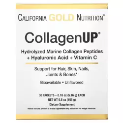 California Gold Nutrition CollagenUP Marine Sourced Peptides + Hyaluronic Acid + Vitamin C COLLAGEN